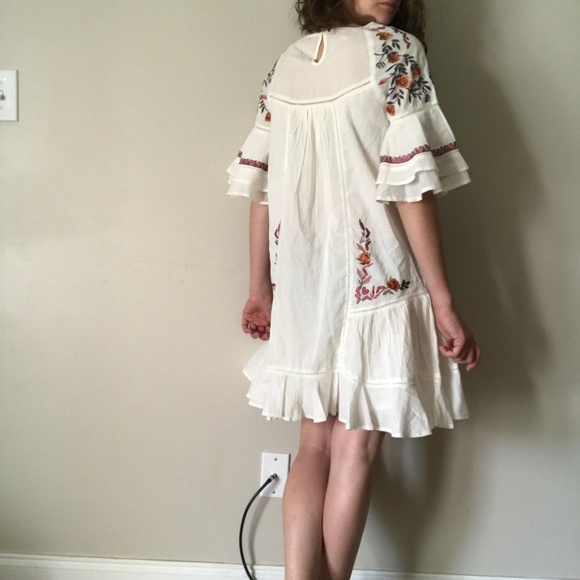 Free People Pavlo Babydoll Boho Embroidered Dress - Picture 3 of 8